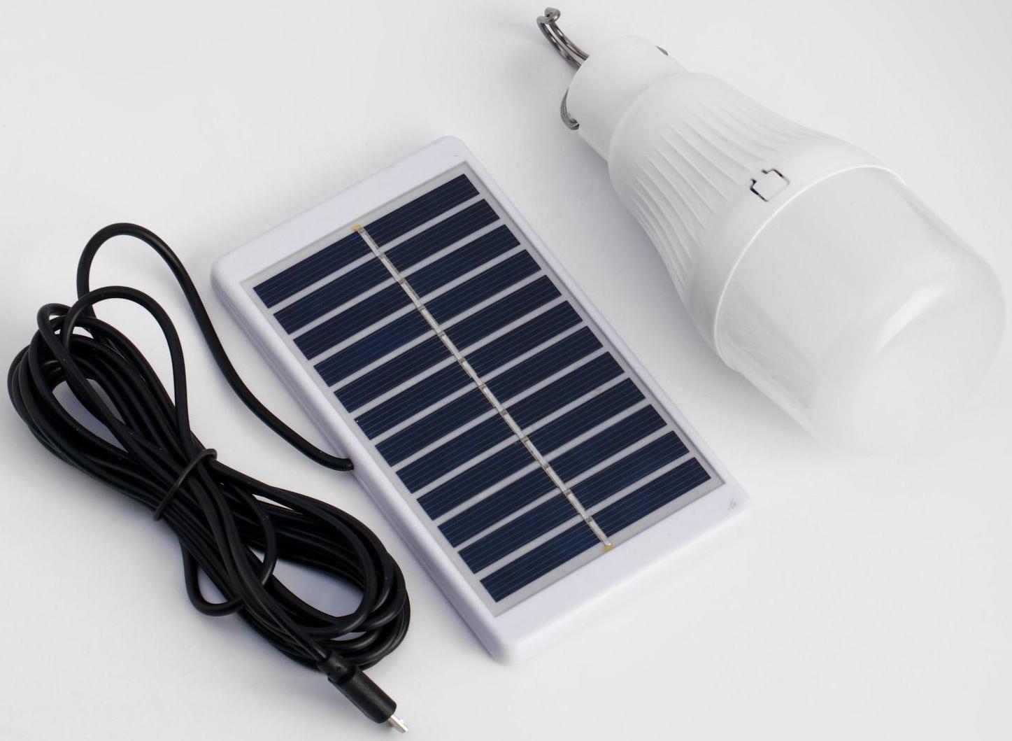 Фонарь кемпинговый аккумуляторный, 10 Вт, 500 мАч, 6В, 20 SMD, 5 режимов, солнечная батарея