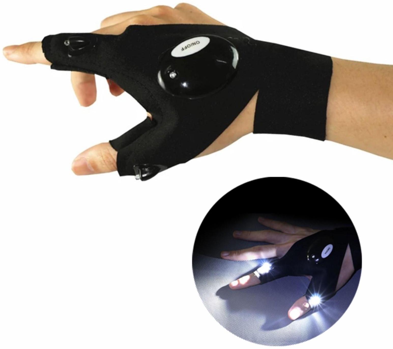 Фонарь-перчатка рабочий, на правую руку, 2 х CR2016, 36 х 13.5 см