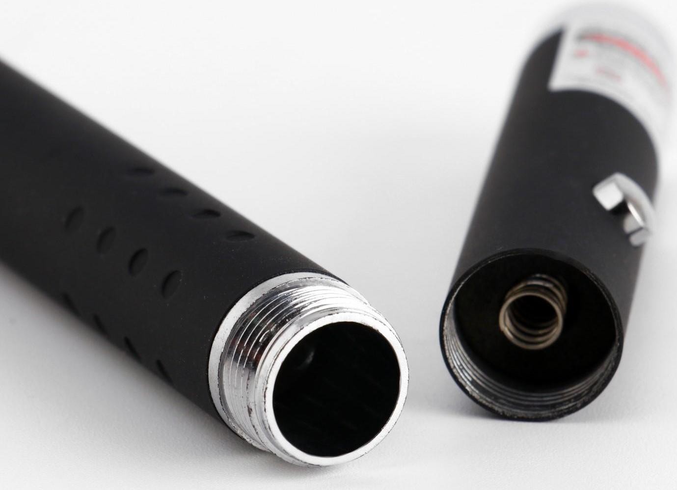 Лазерная указка, дальность 500 м, 405 нм, 2 ААА, красный луч, 15.5 х 1.5 см