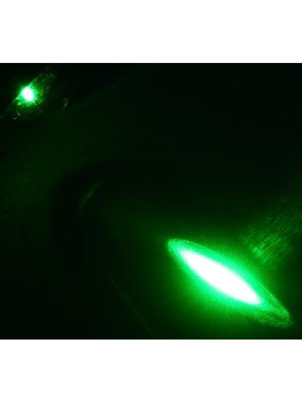 Лазерная указка, дальность 500 м, 405 нм, 2 ААА, зеленый луч, 15.5 х 1.4 см