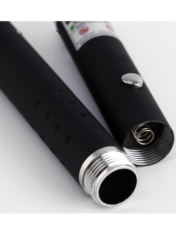 Лазерная указка, дальность 500 м, 405 нм, 2 ААА, зеленый луч, 15.5 х 1.4 см