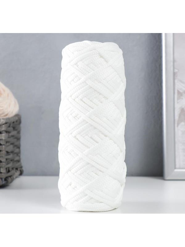 Шнур для вязания 100% полиэфир, ширина 3 мм 100м (белый)