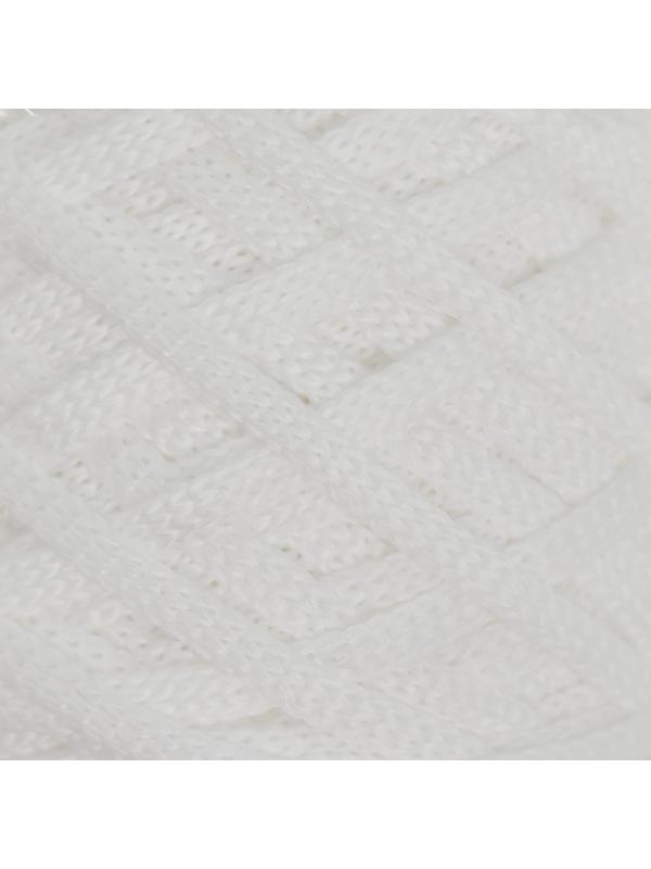 Шнур для вязания 100% полиэфир, ширина 3 мм 100м (белый)