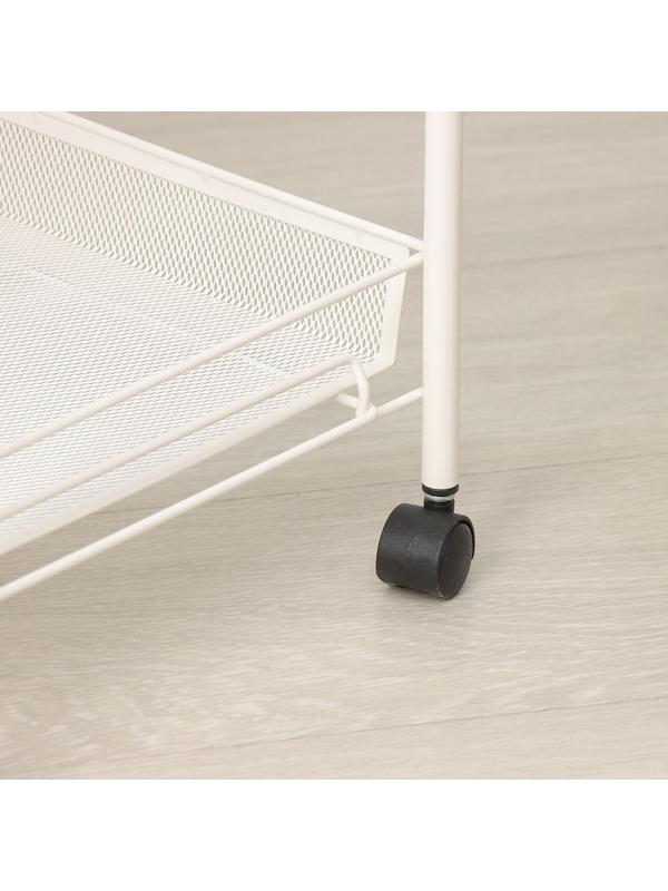 Этажерка со столиком под дерево «Ладья 34 КС», цвет белый