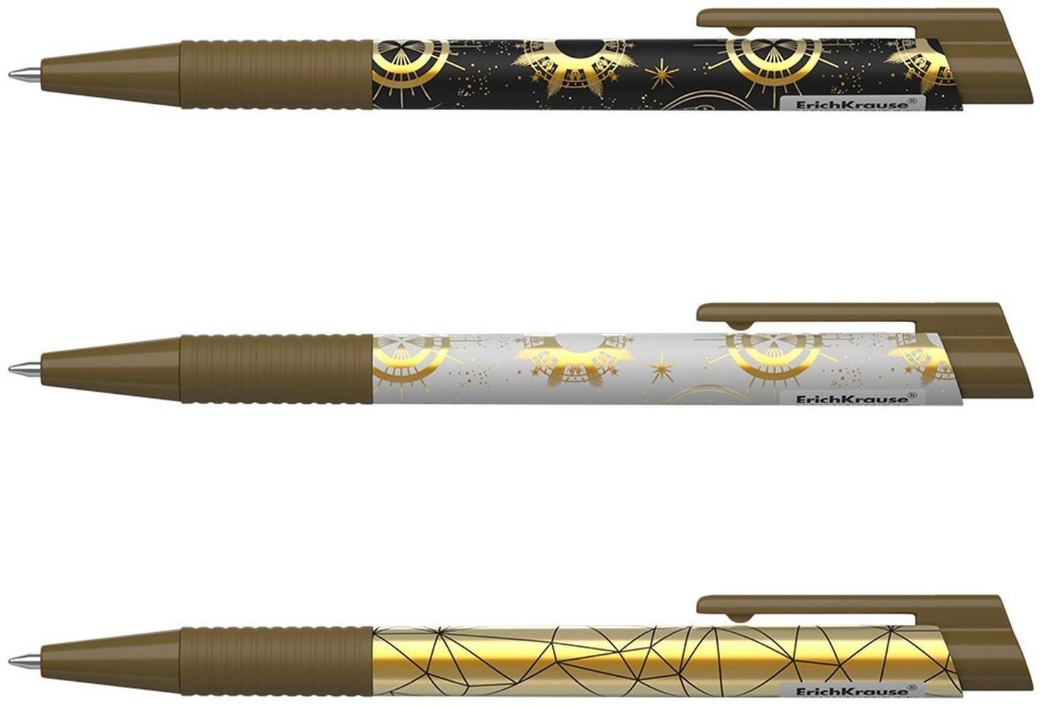 Ручка шариковая автоматическая ErichKrause Magic Sky Matic&Grip, узел 0.7 мм, тонкое письмо, корпус Soft Touch, корпус с дизайном, чернила синие