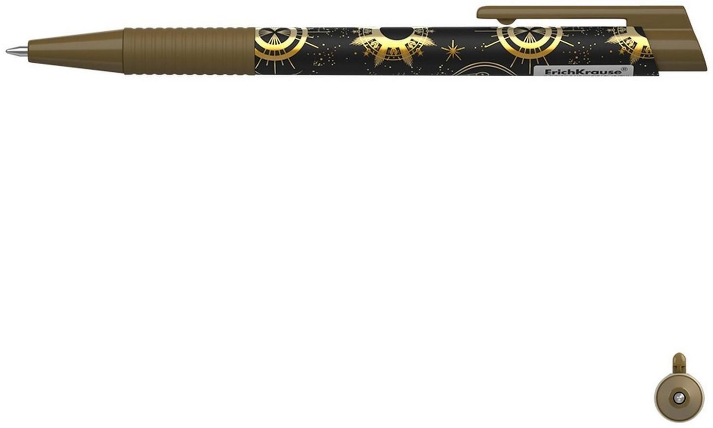 Ручка шариковая автоматическая ErichKrause Magic Sky Matic&Grip, узел 0.7 мм, тонкое письмо, корпус Soft Touch, корпус с дизайном, чернила синие