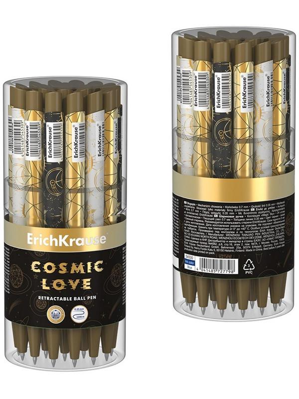 Ручка шариковая автоматическая ErichKrause Magic Sky Matic&Grip, узел 0.7 мм, тонкое письмо, корпус Soft Touch, корпус с дизайном, чернила синие