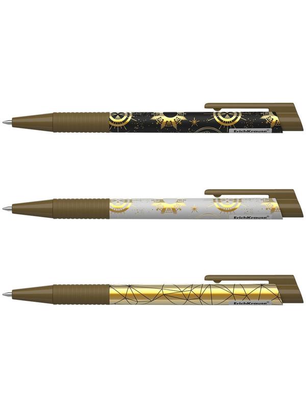 Ручка шариковая автоматическая ErichKrause Magic Sky Matic&Grip, узел 0.7 мм, тонкое письмо, корпус Soft Touch, корпус с дизайном, чернила синие