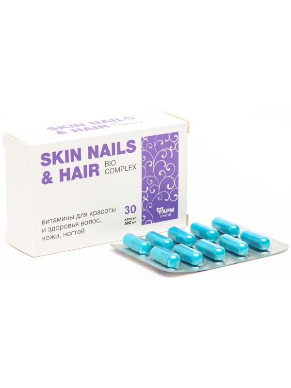 Витамины Skin Nails & Hair для красоты и здоровья волос, кожи, ногтей, 30 капсул