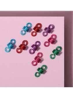 Декор для волос «Спираль», 2,1 × 0,9 см, 10 шт, разноцветный