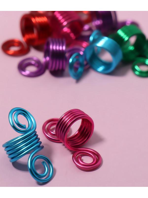 Декор для волос «Спираль», 2,1 × 0,9 см, 10 шт, разноцветный