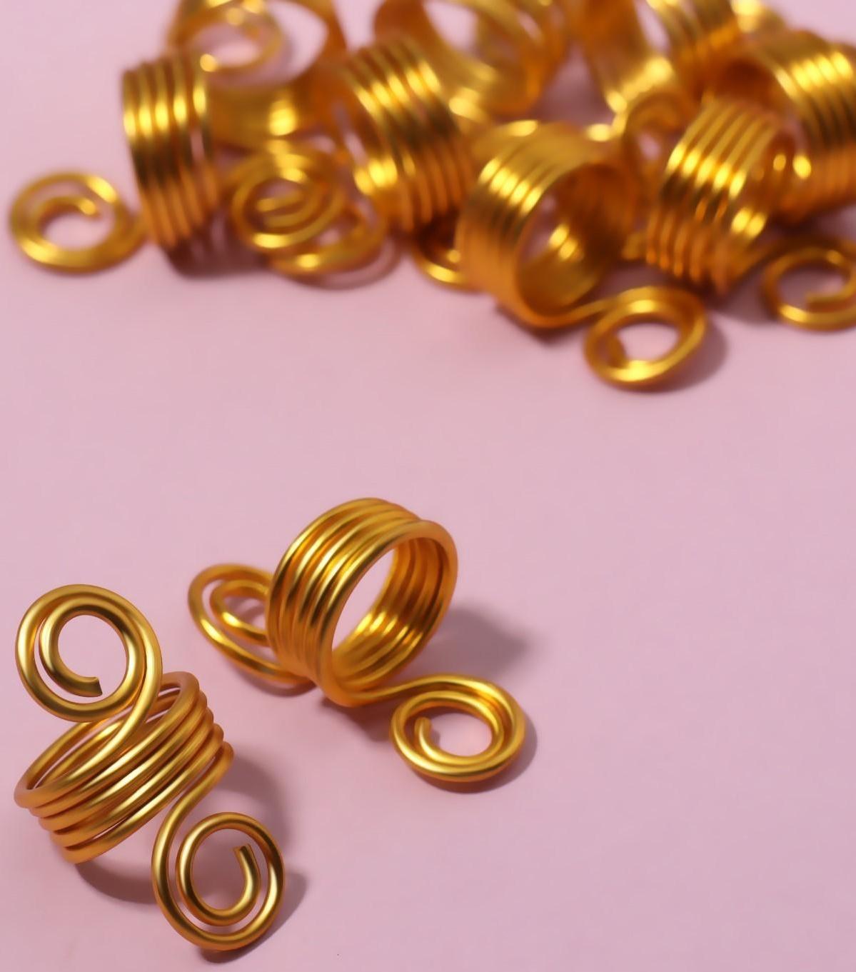 Декор для волос «Спираль», 2,1 × 0,9 см, 10 шт, цвет золотистый