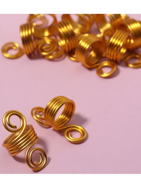 Декор для волос «Спираль», 2,1 × 0,9 см, 10 шт, цвет золотистый
