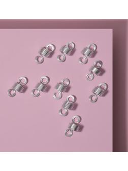 Декор для волос «Спираль», 2,1 × 0,9 см, 10 шт, цвет серебристый