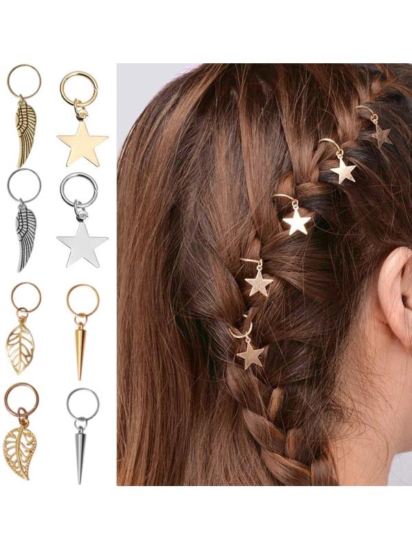 Декор для волос «Листья», 2,9 × 1 см, 10 шт, цвет золотистый