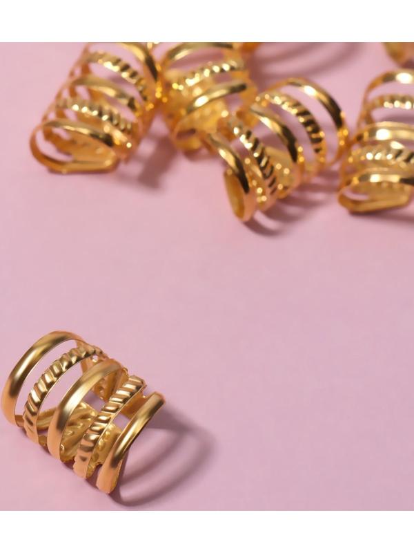 Декор для волос «Труба», 1,1 × 1,5 см, 10 шт, цвет золотистый