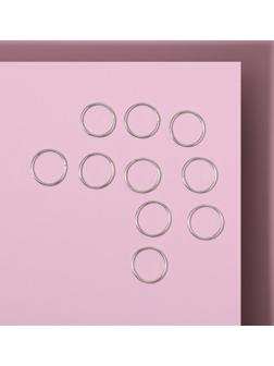 Декор для волос «Кольца», d = 1,4 см, 10 шт, цвет серебристый