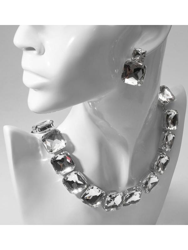 Набор 2 предмета: серьги, колье 