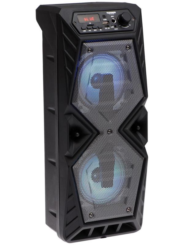 Портативная караоке система Telefunken TF-PS1276B, 35 Вт, FM, AUX, USB, BT, 1200 мАч, чёрная
