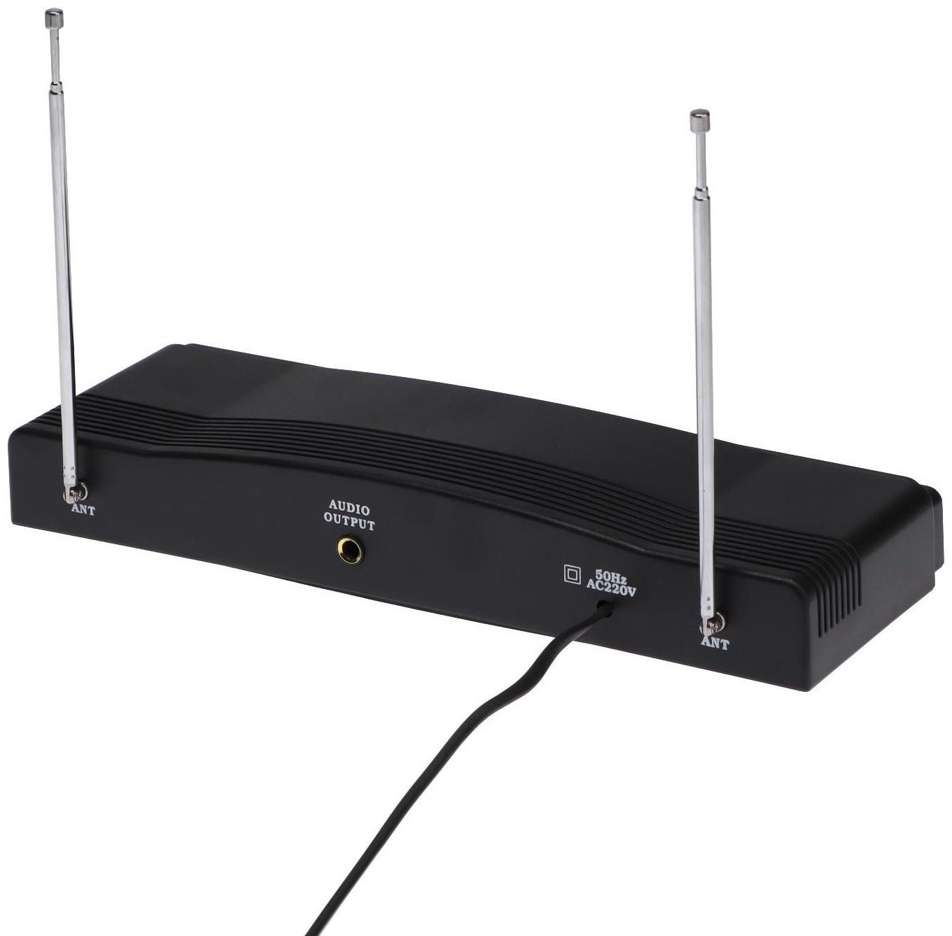 Беспроводная микрофонная система Ritmix RWM-210, 105 дБ, 100-10000 Гц, радиус до 10 м,черная