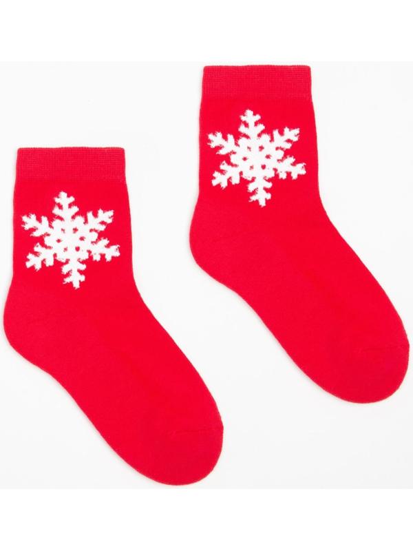 Носки женские, цвет красный, размер 23-25