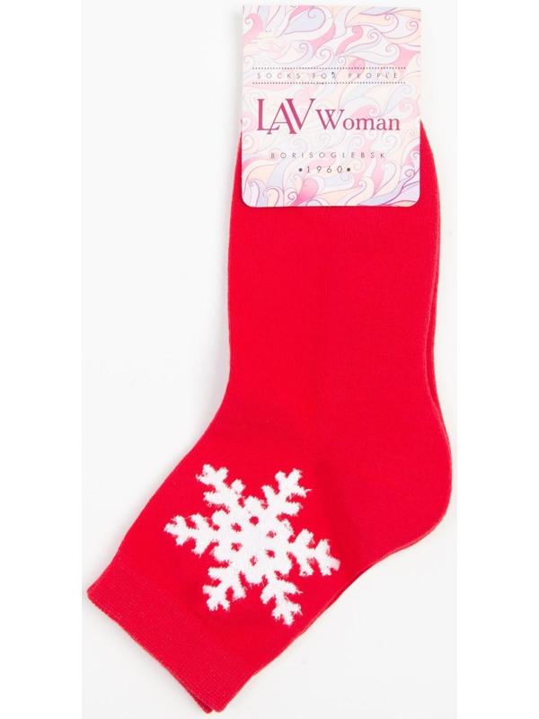 Носки женские, цвет красный, размер 23-25