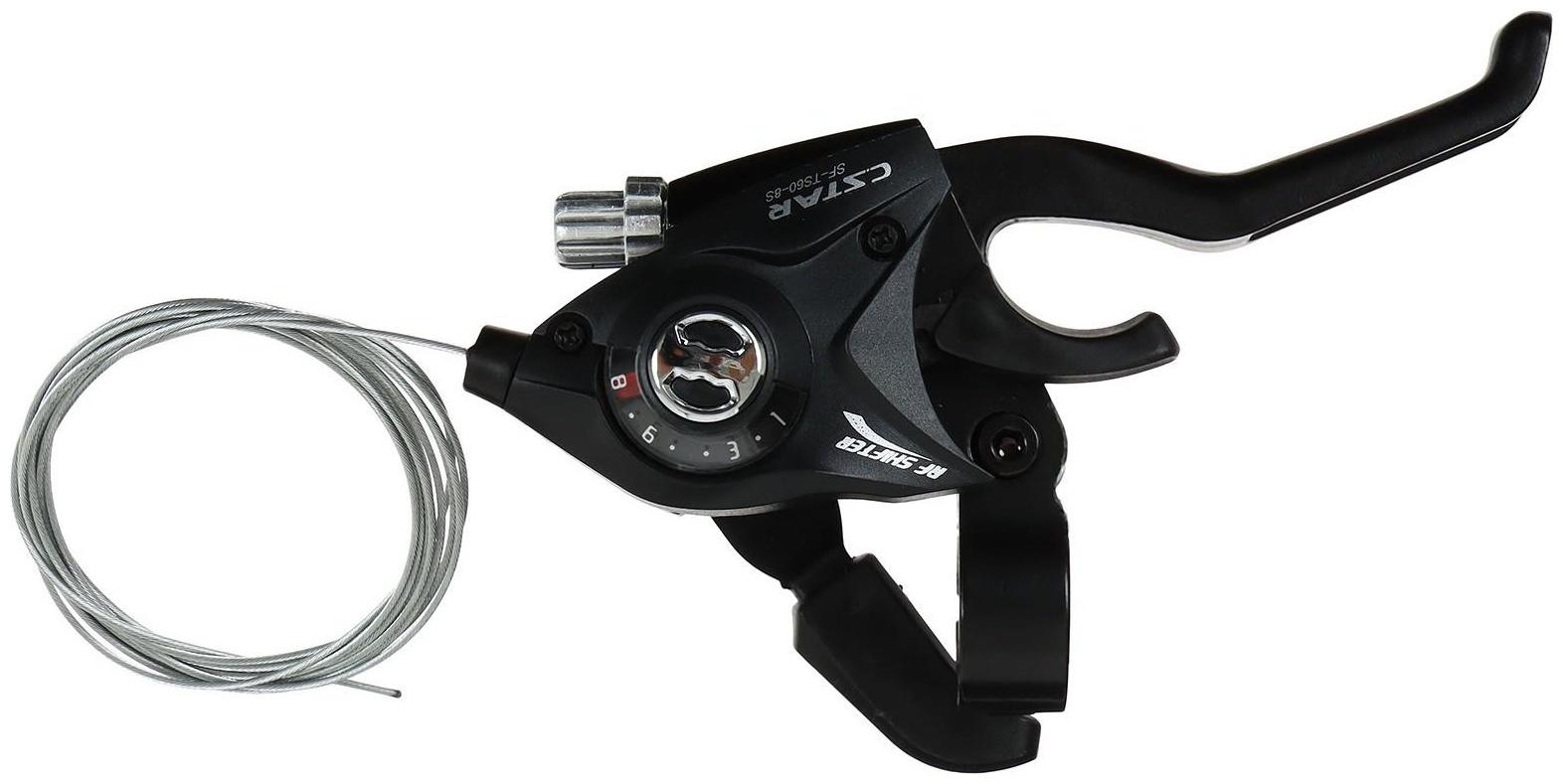 Шифтер с тормозной ручкой C.STAR TS60-8S, правый 8ск, с тросом 2050мм