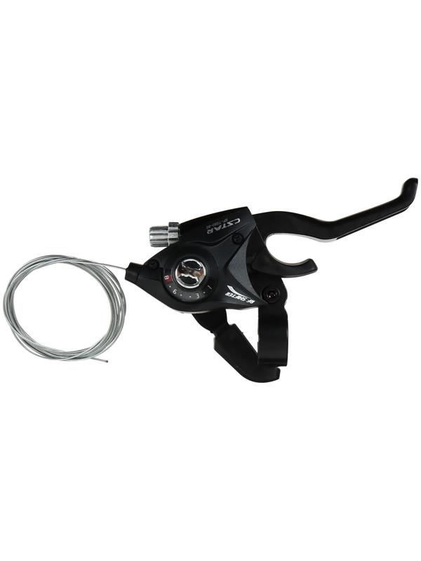 Шифтер с тормозной ручкой C.STAR TS60-8S, правый 8ск, с тросом 2050мм