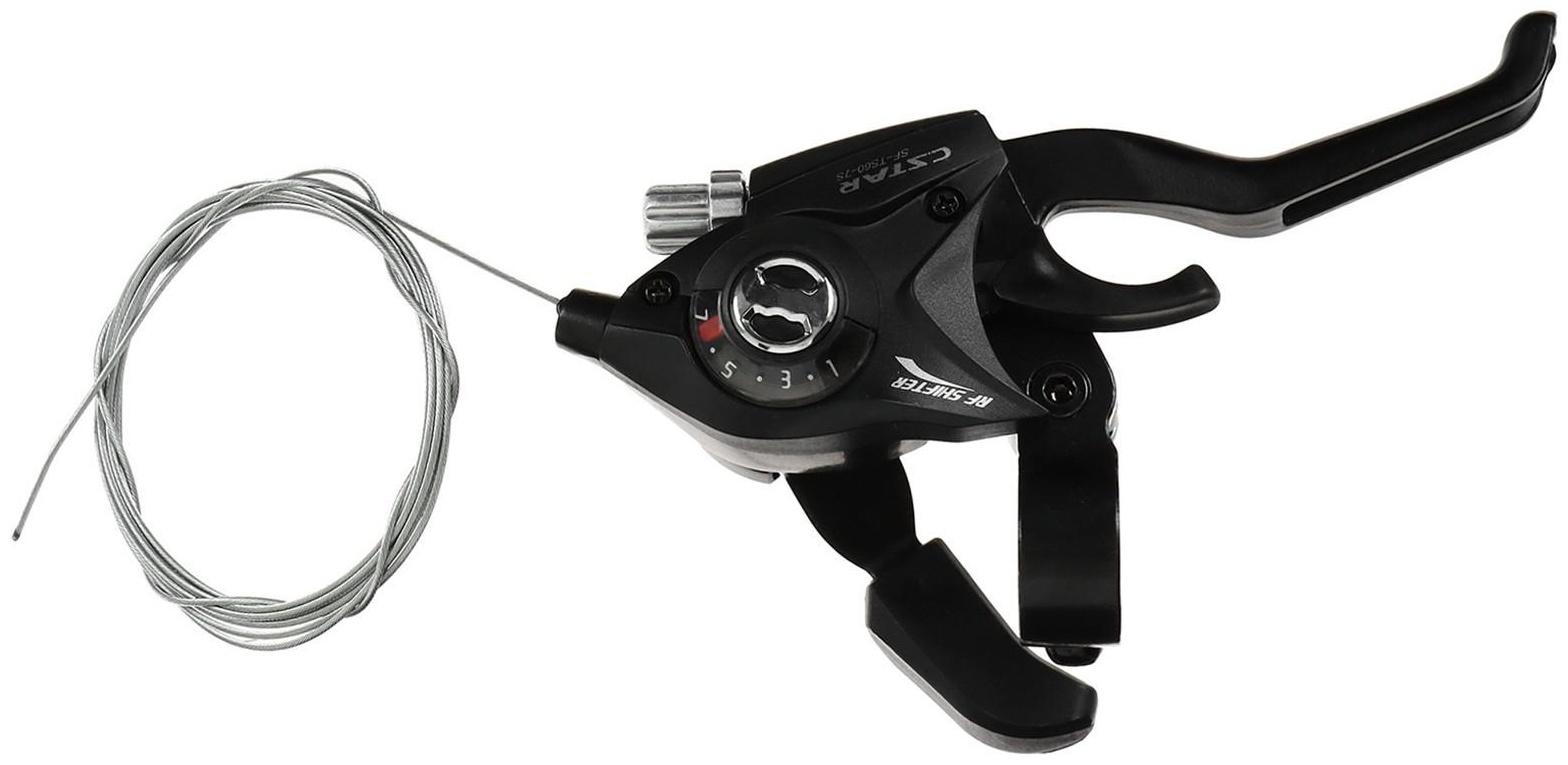 Шифтер с тормозной ручкой C.STAR TS60-7S, правый 7ск, с тросом 2050мм