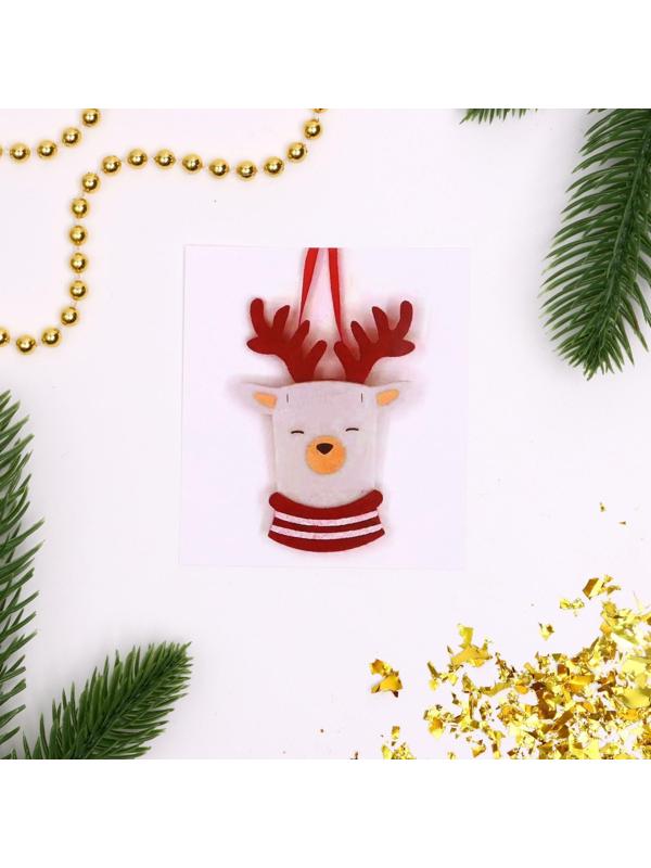 Набор для творчества. Создай ёлочное украшение из фетра «Олень в шарфике»