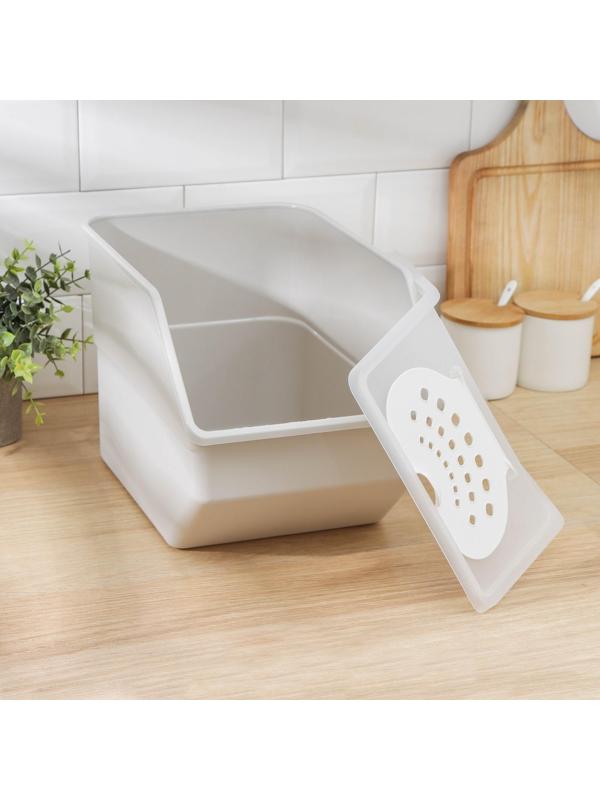 Контейнер для овощей RICCO, 11,2 л, 32,3×22×21,7 см, цвет бежевый