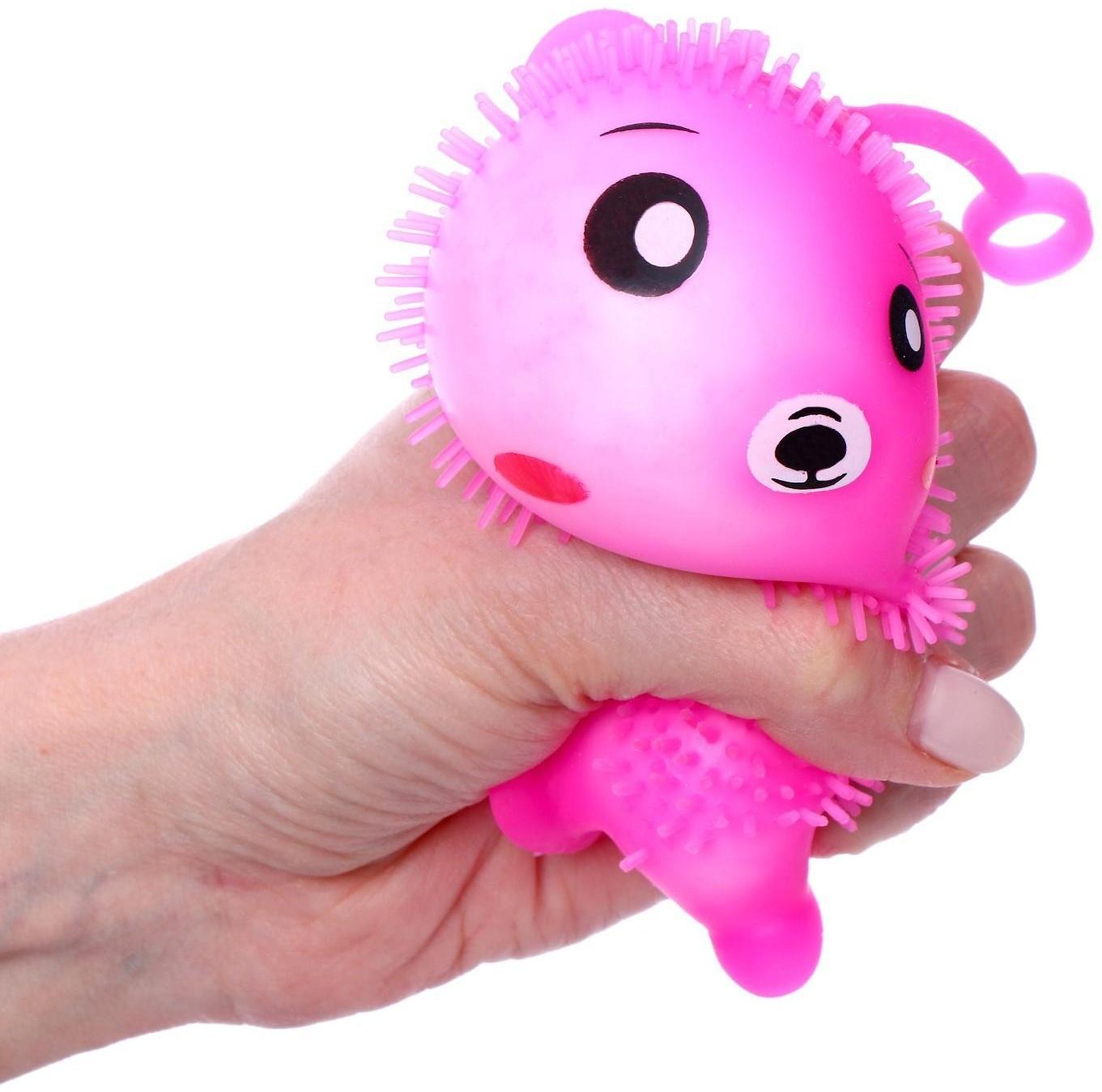 Мялка «Мишка» с пастой, цвета МИКС