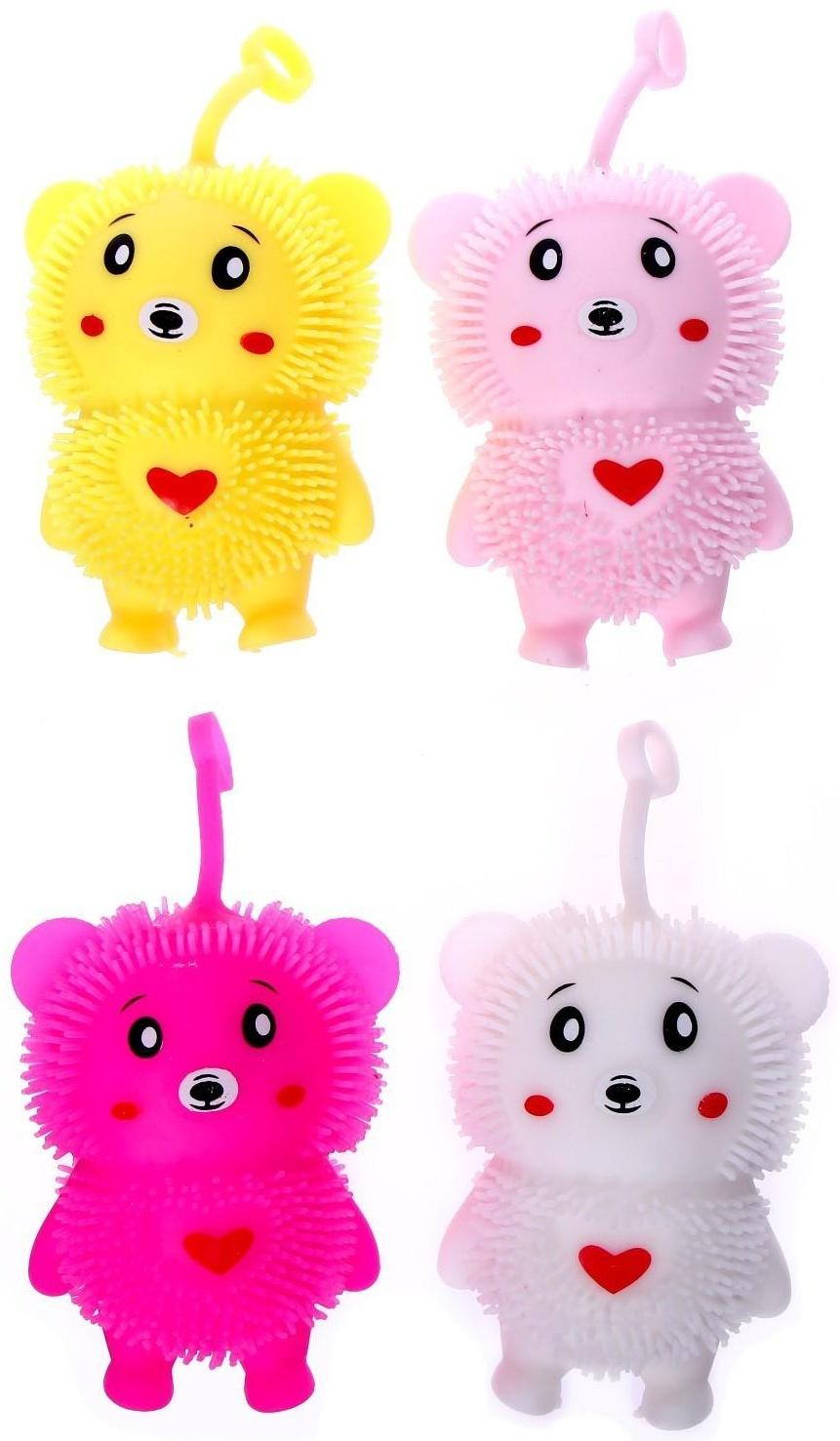 Мялка «Мишка» с пастой, цвета МИКС