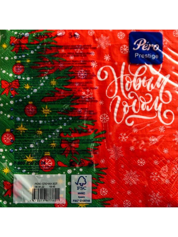 Салфетки бумажные Перышко Prestige 33х33  