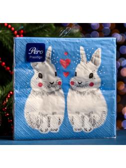 Салфетки бумажные Перышко Prestige 33х33  