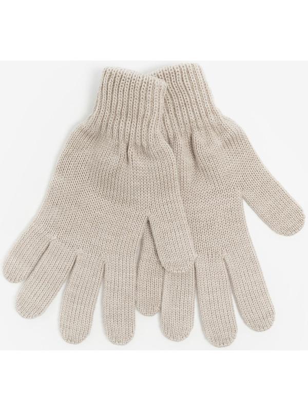 Перчатки женские, цвет бежевый, размер 18