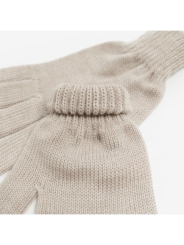 Перчатки женские, цвет бежевый, размер 18