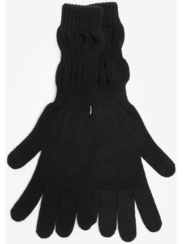 Перчатки женские, цвет чёрный, размер 18