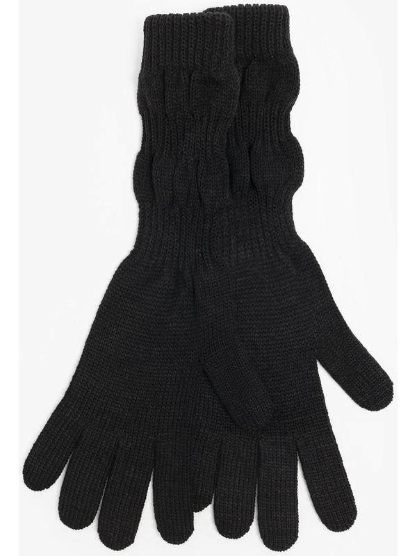 Перчатки женские, цвет чёрный, размер 18