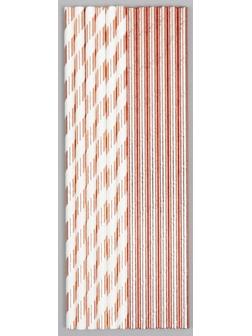 Трубочки для коктейля «Ассорти», в наборе 12 штук, цвет розовое золото