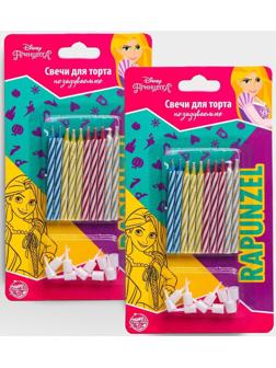 Набор свечей незадуваемые для торта, Принцессы, 2 шт