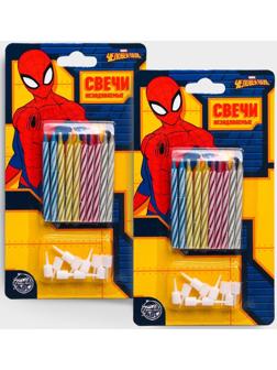 Набор свечей незадуваемые для торта, Человек-Паук, 2 шт