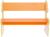 Скамейка для малышей «Жираф», цвет жёлто-оранжевый