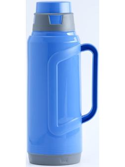 Термос со стеклянной колбой 2 л, сохраняет тепло 24 ч, синий