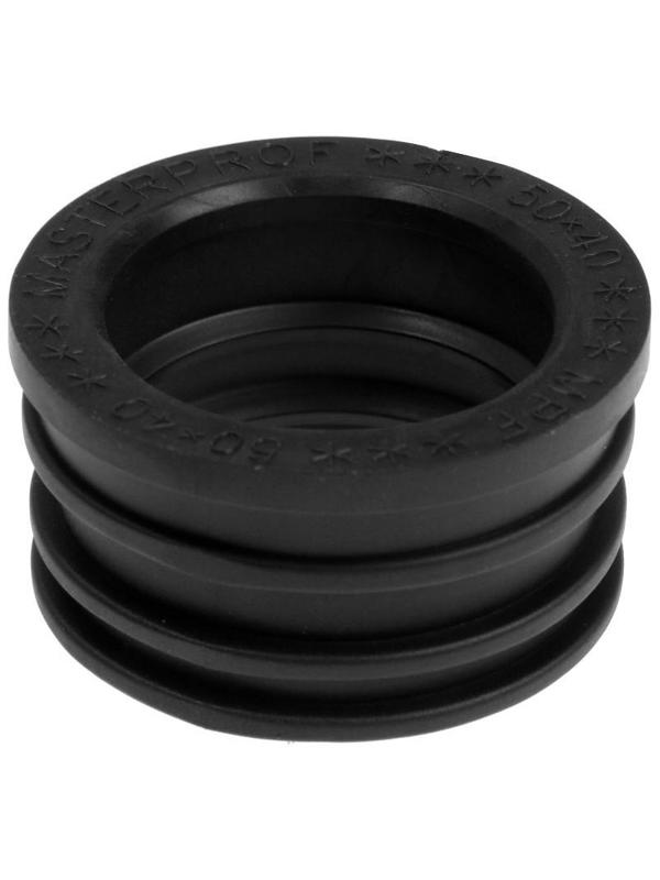 Манжета переходная MasterProf ИС.131605, d=50 х 40 мм, для канализационных труб, ТЭП, черная