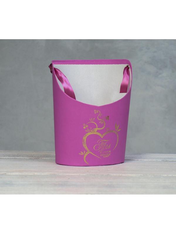 Переноска для цветов, ваза Овал с тиснением 