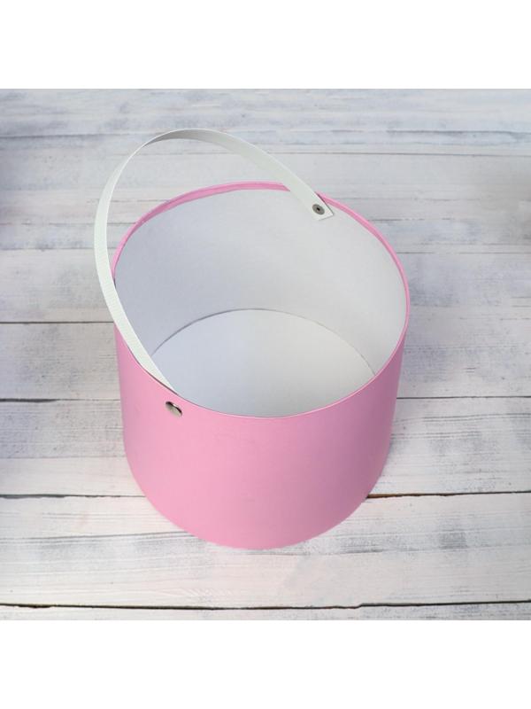 Набор коробок 3 в 1 Обратный конус розовый без крышек с ручкой 11 х 14 х 14-16 х 16 х 18-21