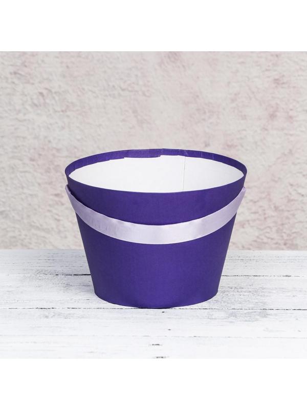 Переноска конус под цветы, фиолетовый 11,5 х 17 х 12 см