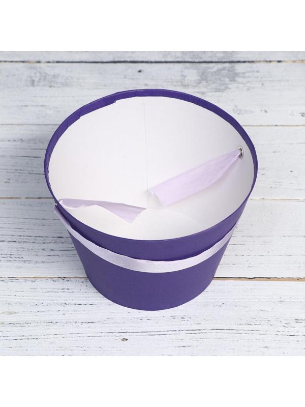 Переноска конус под цветы, фиолетовый 11,5 х 17 х 12 см