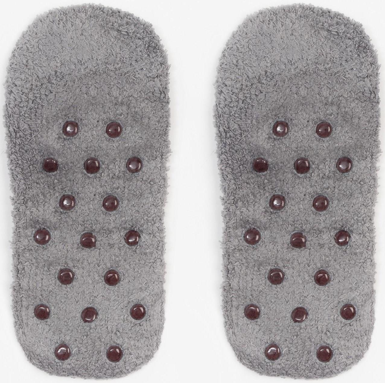 Носки нескользящие, цвет серый, размер 36-39